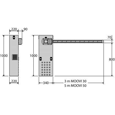 Paceļamā barjera MOOVI 30